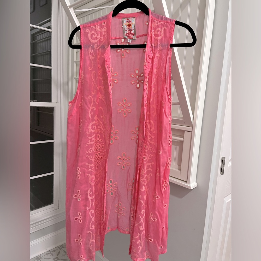 Johnny Was Pink Sleeveless Tunic